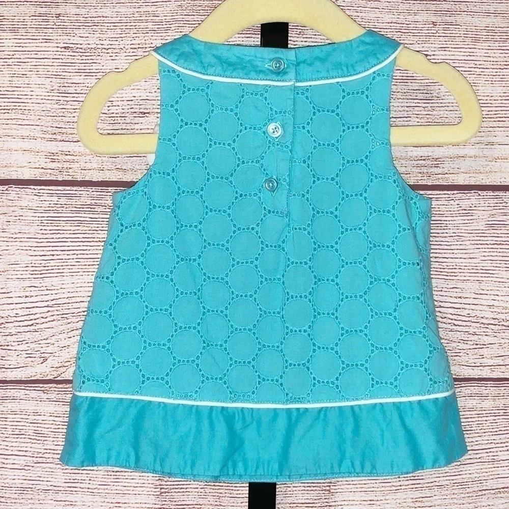 Janie and Jack Teal Garden Sleeveless Top Size 18-24Months